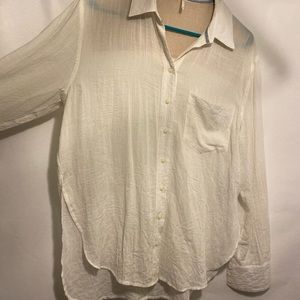 FP Button down bib round beach top